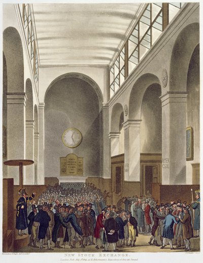 De nieuwe beurs, Bartholomew Lane, uit Ackermann